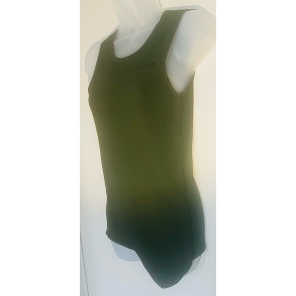 Autumn Cashmere tank Greene size XS asymmetrical front textured jersey - Picture 2 of 4